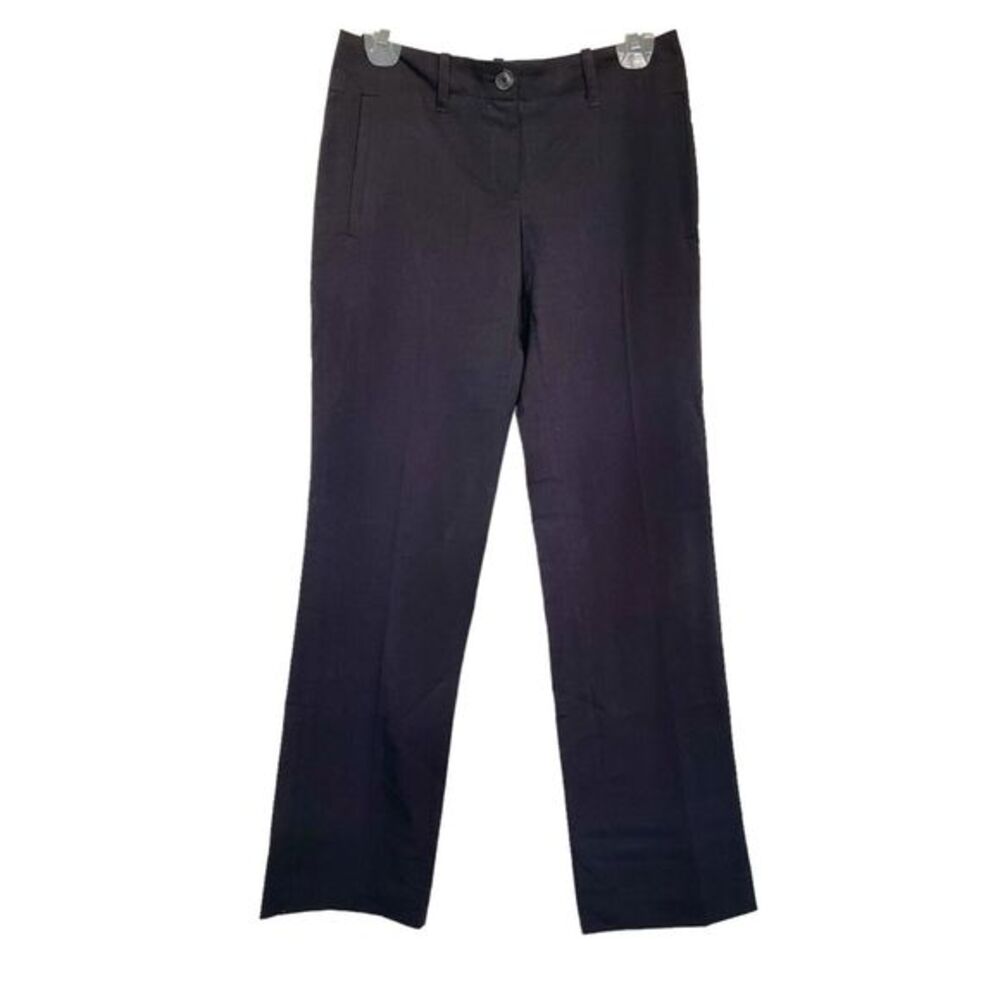 Simply Vera Vera Wang Womens Dress  Pants Size 4 P Black Straight Leg Mid Rise